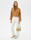 Truckerjacke aus Baumwolle mit Kontrastfarbe